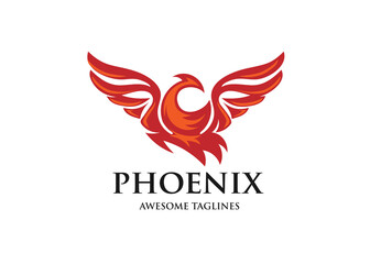 Wall Mural - best phoenix bird logo design,luxury phoenix logo concept,  phoenix vector logo