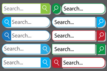 Poster - Website search form. Search interface. Search engine string. Vector illustration. Stock image.