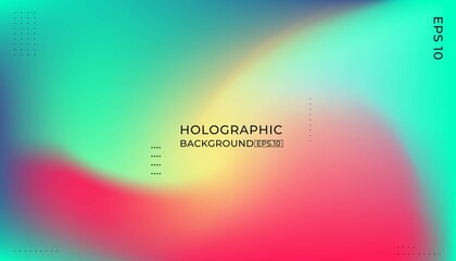 Poster - Abstract blurred gradient background. Colorful smooth banner template. Mesh backdrop with bright colors. Vector