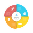 © Sergey - Circle infographics template can be used diagram, presentation or web design. Business concept with 4 options or steps. Vector infographic design.