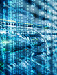 Blue binary code background. computer data transfer concept.