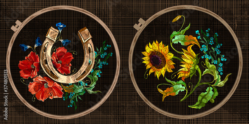 Embroidery collection Poster Mural XXL
