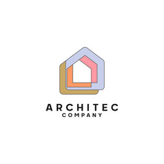 Wall Mural - creative home architect logo vector