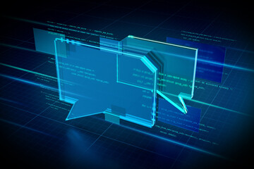 Poster - Message abstract background illustration - 3d rendering