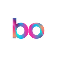 Initial Letter BO Logo Lowercase colorful design, Modern and Simple Logo Design.