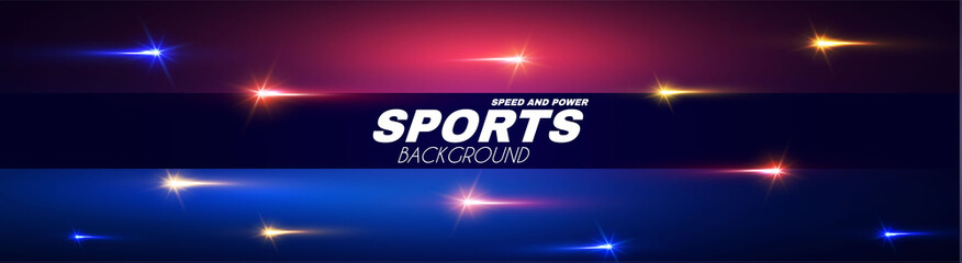 Wall Mural - abstract sport background with motion elements. dynamic light effect.