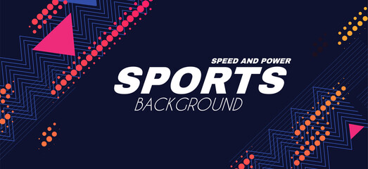 Wall Mural - abstract sport background with moving geometric elements. trendy design.