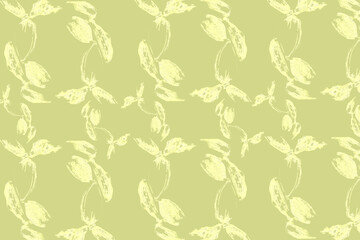  Yellow design pattern on green background  .Abstract wallpaper.