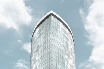 Modern glass building against the sky