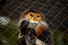 Red Legged Clothes Monkey At Cuc Phoung Jungle