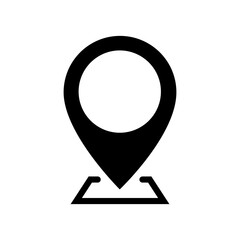 Sticker - Location pin icon v2. Internet flat icon symbol for applications.