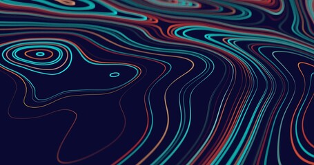 Poster - Abstract flowing lines background