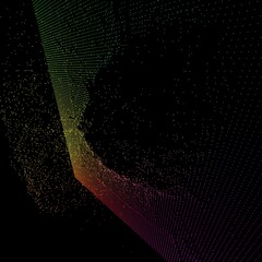Poster - 3D abstract art. Background for music covers. 