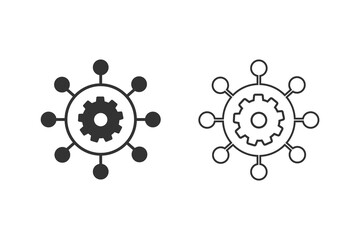 Poster - Project management vector line icon set. Pixel perfect graphics