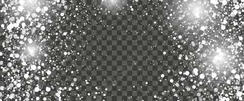 Snowfall and falling snowflakes Poster Mural XXL