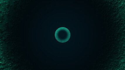 Poster - Computer generated concentric gaseous circles. 3d rendering of abstract background