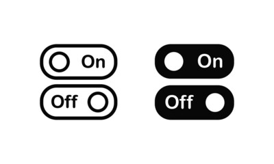 Poster - on and off icon. switch button vector symbol for web site and mobile app