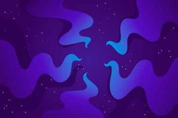 Horizontal space background with clouds. Web design. Space exploring. Vector illustration. Template for backdrop, flyer, poster, card, banner.	
