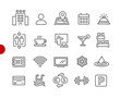 Hotel & Rentals Icons 1 of 2 // Red Point Series - Vector line icons for your digital or print projects.