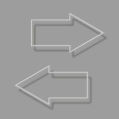 Aufkleber - Arrow banners set. Direct shape. 3d Abstract Background. Business infographic presentation diagram. Section compare service. Up and down trend. Paper index. Exact pointer