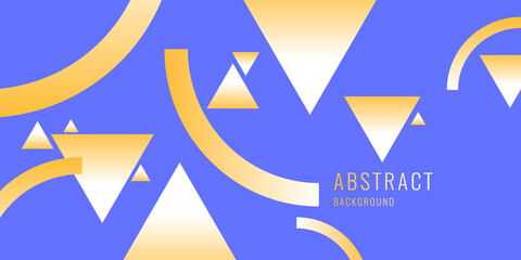Poster - Retro abstract geometric background. The poster with the flat figures.