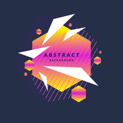Poster - Geometric poster with different shapes. Modern abstract background.