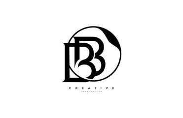 Aufkleber - Elegant BB Letter Linked Rounded Shape Monogram Logo Design