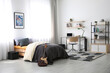 © New Africa - Modern teenager's room interior with workplace and bed