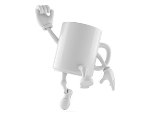 Canvas Print - Mug character jumping in joy