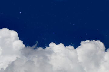 Wall Mural - starry night with cloud. romantic concept.