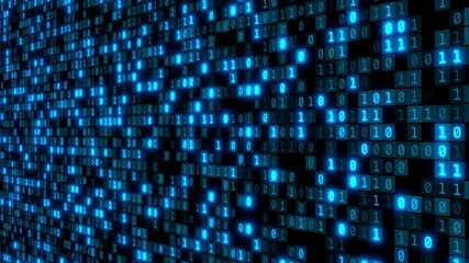 Wall Mural - digital code background data loop