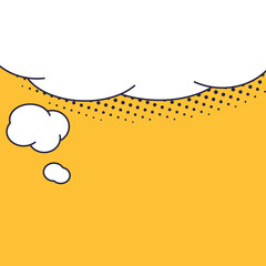 Poster - Speech bubble banner with space for phrases.