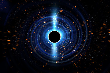 Wall Mural - black hole 3d illustration