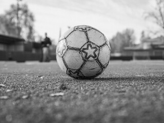 soccer ball on the grass