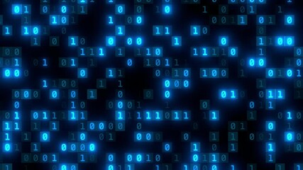 Wall Mural - digital data hi-tech background loop
