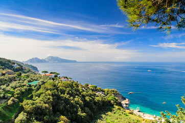 Magnificent view of the Amalfi coast. Italy.