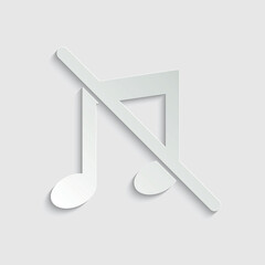 Poster - paper no music vector. not allow music sign. prohibiting sing