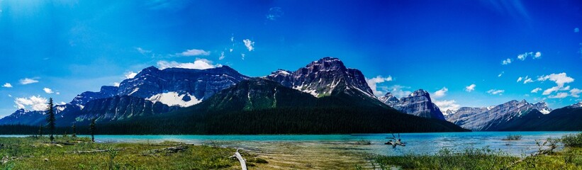 landscape with lake and mountains