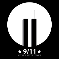 Poster - 11 September-Patriot day USA.We will never forget