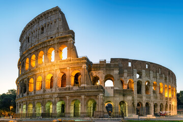 Wall Mural - Roman Colosseum at sunrise in Rome, Italy,