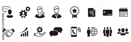 Fotografía business loyalty icons vector sign