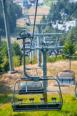 Canvas Print - Whistler Chairlift in summer season, Canada