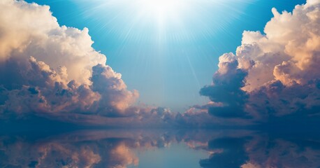 Wall Mural - bright light from heaven, light of hope and happyness from skies.