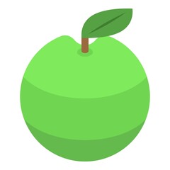 Wall Mural - Farm green apple icon. Isometric of farm green apple vector icon for web design isolated on white background