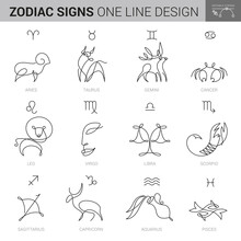 HAND DRAWN ZODIACAL SIGNS IN INK STYLE