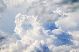 Fototapeta Niebo - White clouds, powerfully cumulus clouds,, sky background.