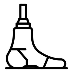 Poster - Prosthesis foot icon. Outline prosthesis foot vector icon for web design isolated on white background