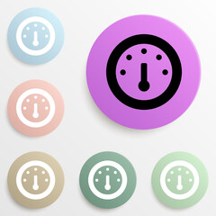 Poster - fuel gauge badge color set. Simple glyph, flat vector of web icons for ui and ux, website or mobile application