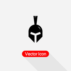 Warrior Helmet Icon Vector Illustration Eps10