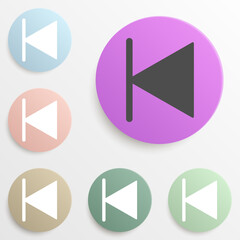 Poster - previous badge color set. Simple glyph, flat vector of web icons for ui and ux, website or mobile application